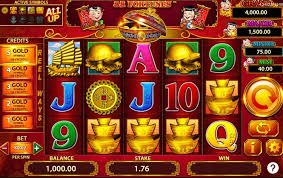 Tampilan gameplay permainan slot dengan gulungan, tombol taruhan, dan display saldo di arenavip88